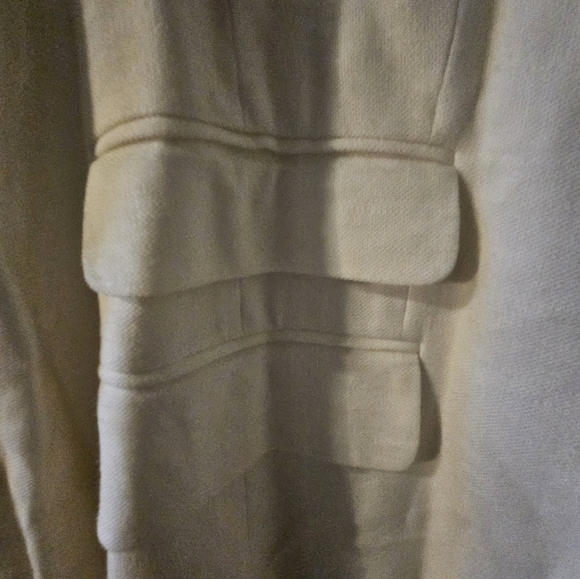 Ann Taylor White Linen Blazer Jacket - Lined - Picture 3 of 9